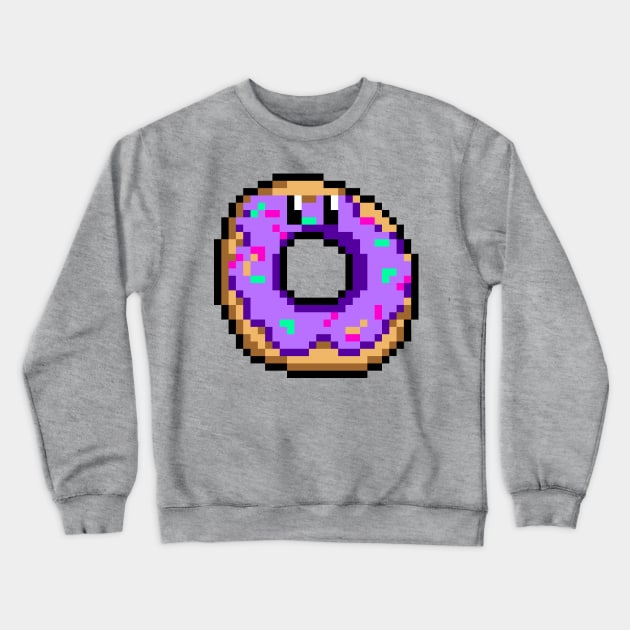 Pixel Donut Crewneck Sweatshirt by Xykrotik